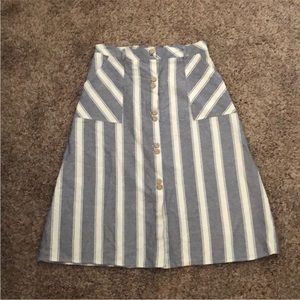 Striped A-Line skirt!